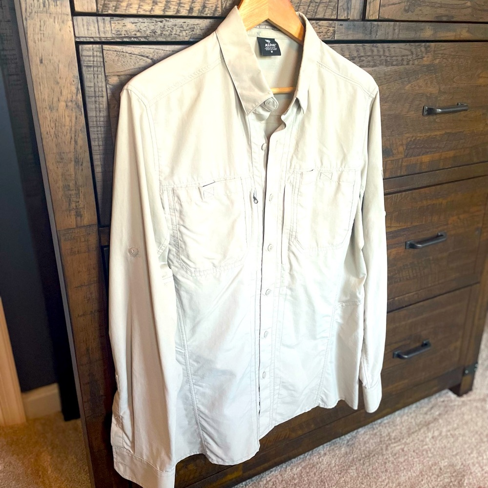 Kuhl - Airspeed long sleeve in Cloud Grey (actually looks like a grey/khaki)